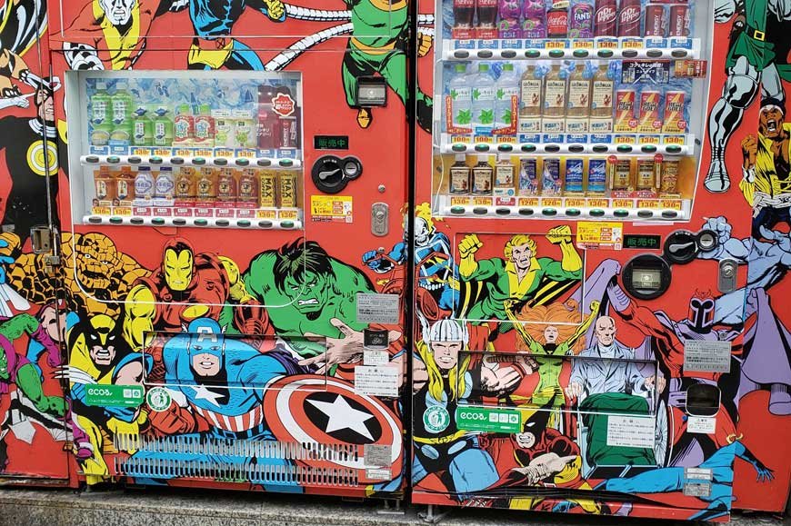 Vending machines are everywhere in Japan